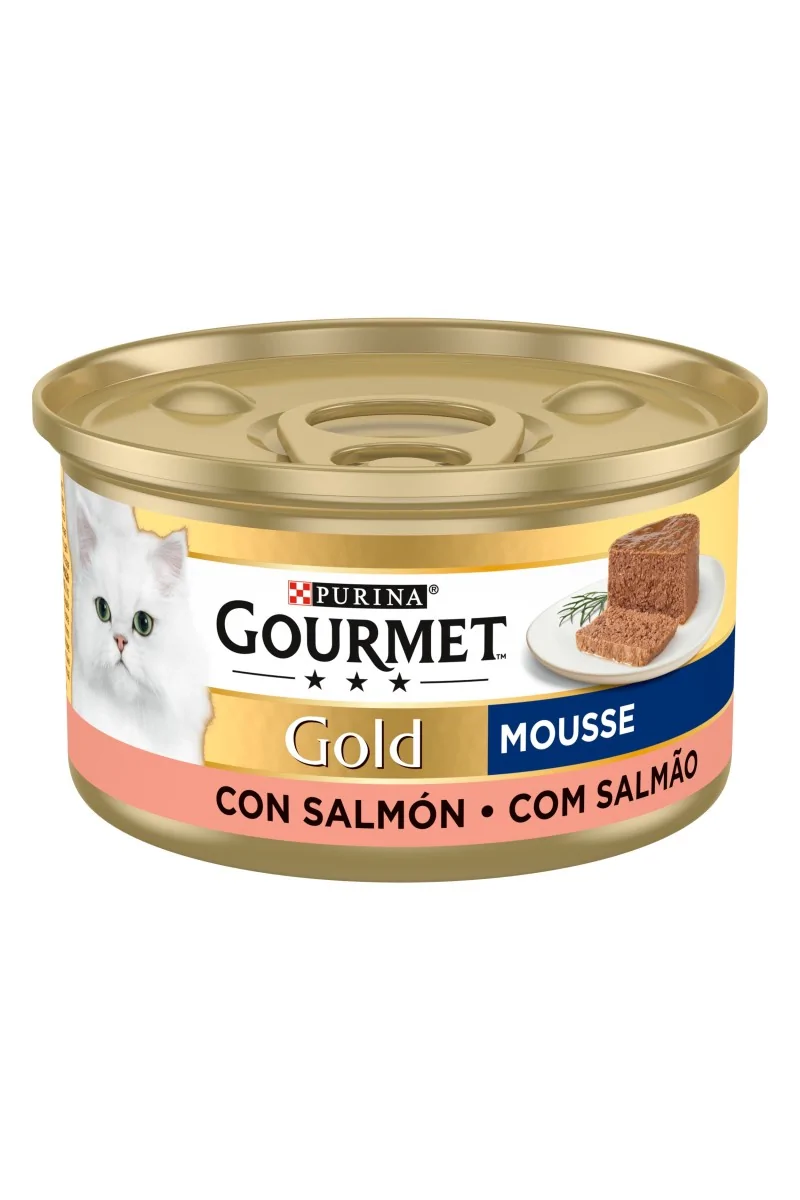 Dieta Natural Gourmet Gold Mousse Salmon Caja 24X85Gr