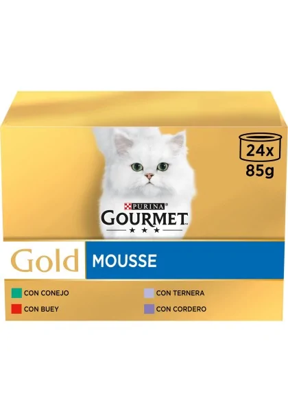 Dieta Natural Gourmet Gold Mousse Ternera Caja 24X85Gr Multipack