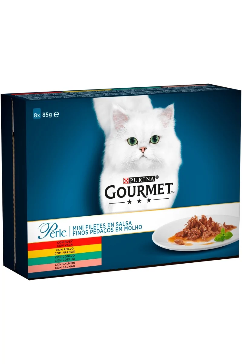 Dieta Natural Gourmet Perle Laminas Pollo Caja 8X85Gr