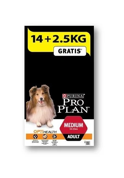 Dieta Natural Perro Pro Plan Canine Adult Medium 14+2,5Kg