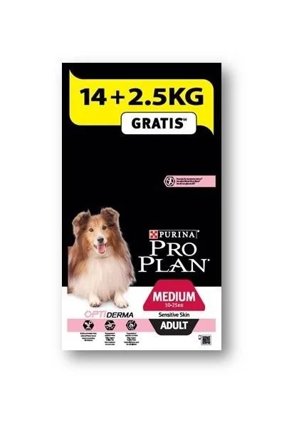 Dieta Natural Perro Pro Plan Canine Adult Medium Sensitive Skin 14+2,5Kg