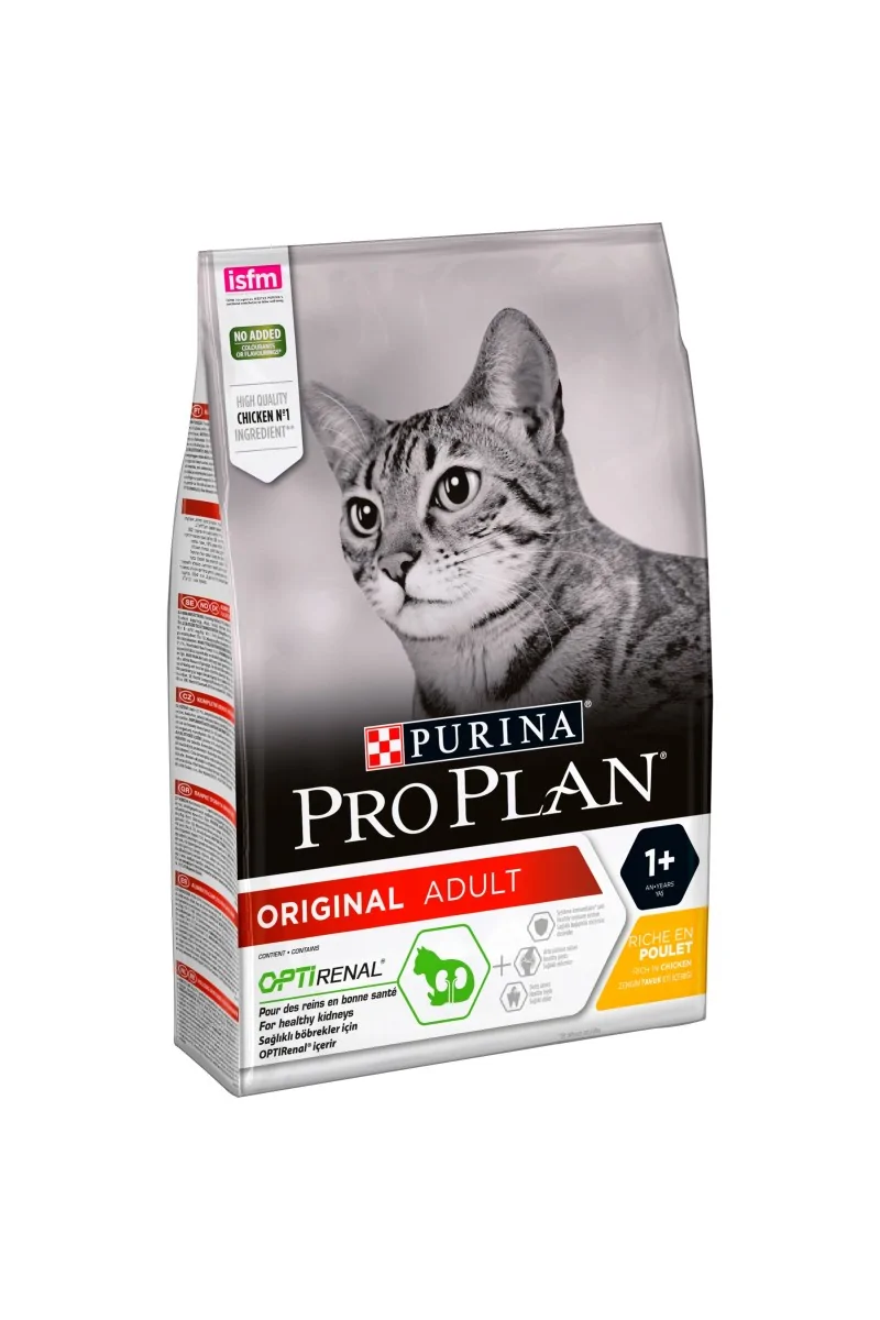 Dieta Natural Gato Pro Plan Feline Adult Optirenal Pollo 3Kg