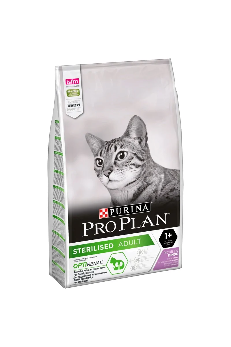 Dieta Natural Gato Pro Plan Feline Adult Sterilised Pavo 10Kg