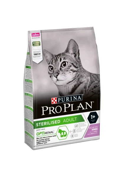 Dieta Natural Gato Pro Plan Feline Adult Sterilised Pavo 3Kg