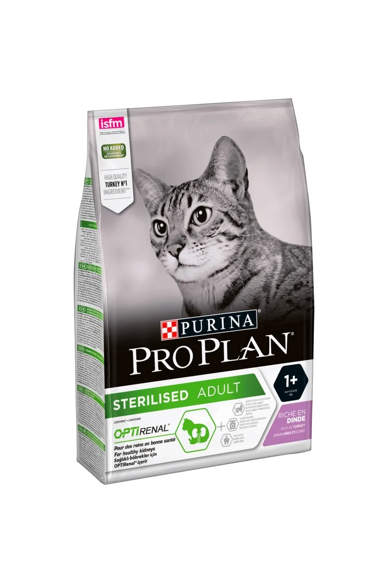 Dieta Natural Gato Pro Plan Feline Adult Sterilised Pavo 3Kg