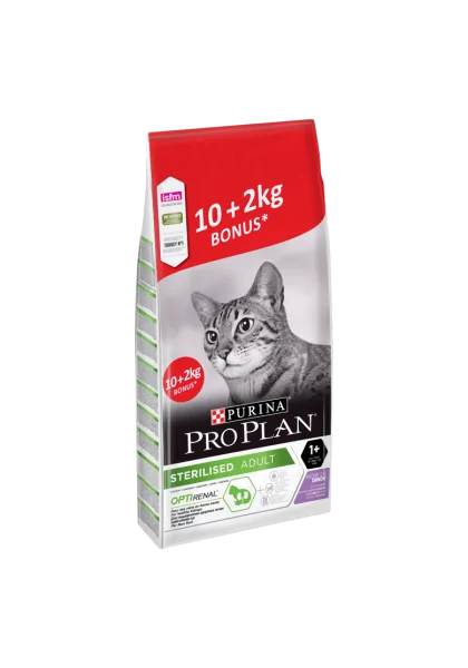 Dieta Natural Gato Pro Plan Feline Gato Esterilizado Pavo 10Kg + 2Kg