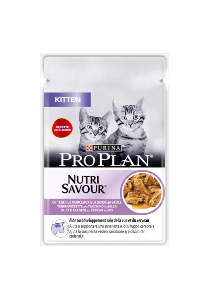 Dieta Natural Gato Pro Plan Feline Junior Pavo 26X85Gr