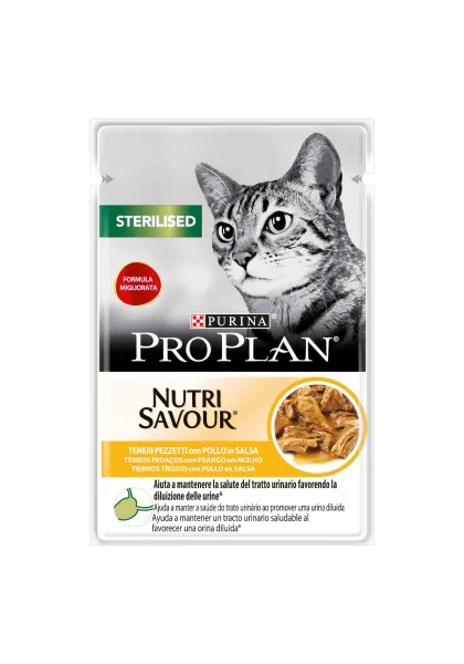 Dieta Natural Gato Pro Plan Feline Sterilised Pollo 26X85Gr