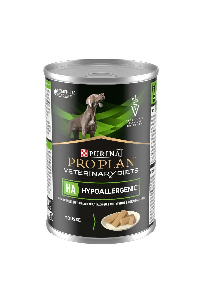 Dieta Natural Perro Pro Plan Vet Canine Ha Hypoallergenic Mousse Caja 12X400Gr