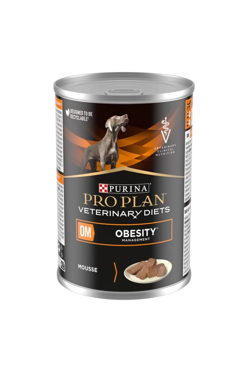 Dieta Natural Perro Pro Plan Vet Canine Om Obesity Management Mousse 12X400Gr