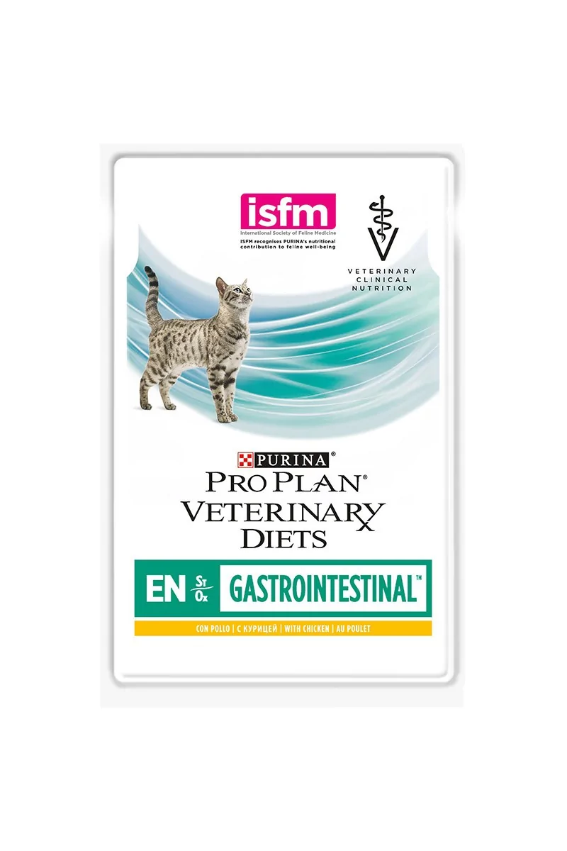 Dieta Natural Gato Pro Plan Vet Feline En Gastrointestinal Caja Pouch 10X85Gr