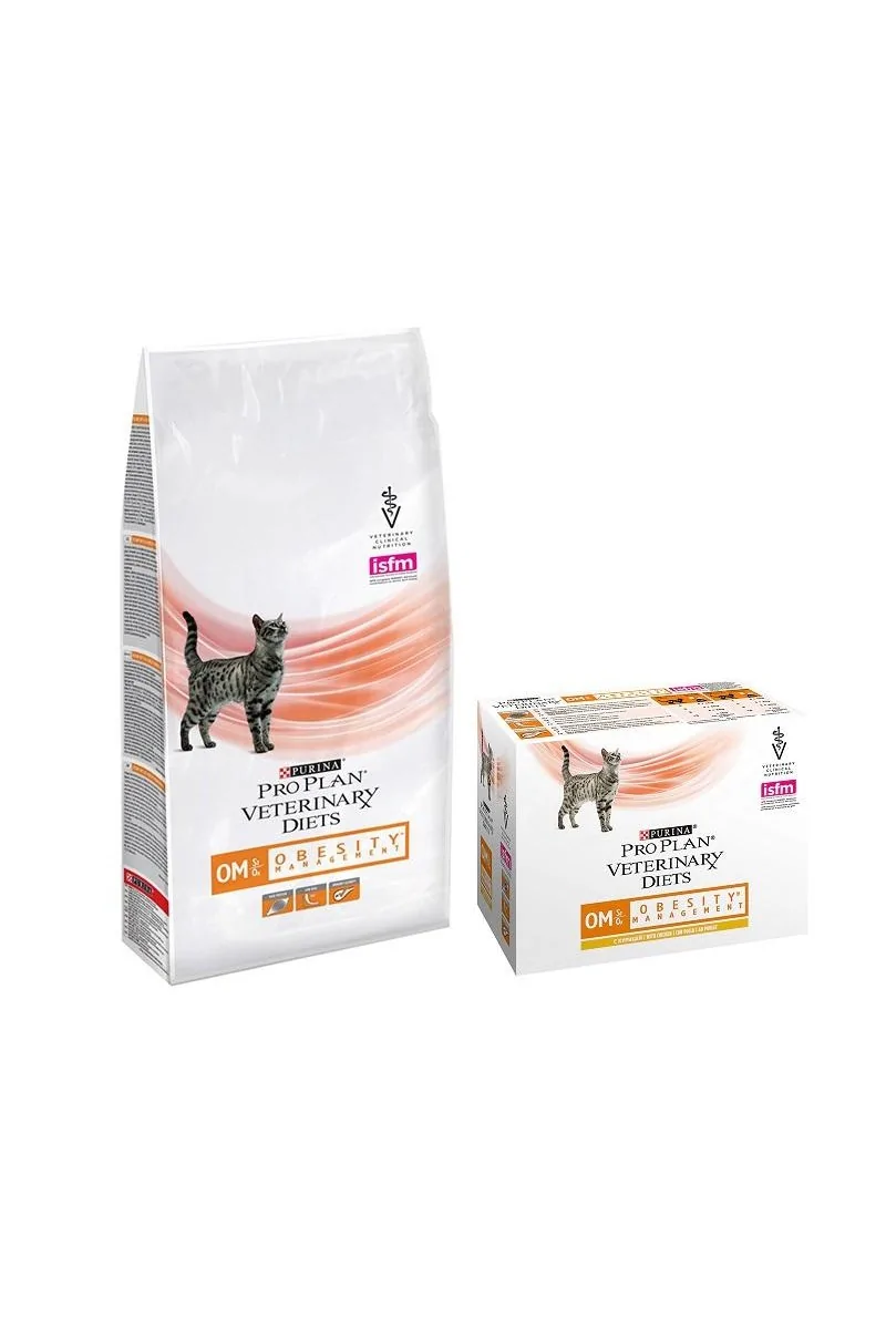 Dieta Natural Gato Pro Plan Vet Feline Om Obesity Caja Pouch 10X85Gr