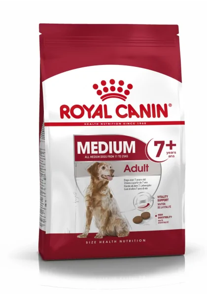 Comida Premium Pienso Perro Royal Canine Adult +7 Medium 15Kg