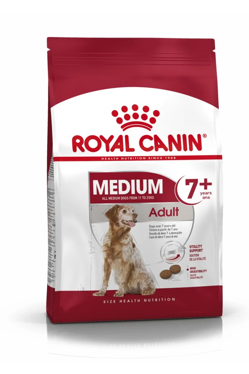 Comida Premium Pienso Perro Royal Canine Adult +7 Medium 15Kg