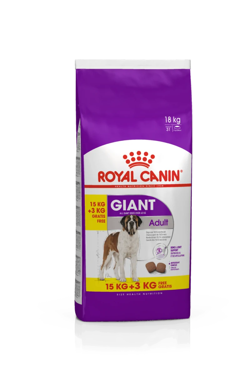 Comida Premium Pienso Perro Royal Canine Adult Giant 15Kg+3Kg