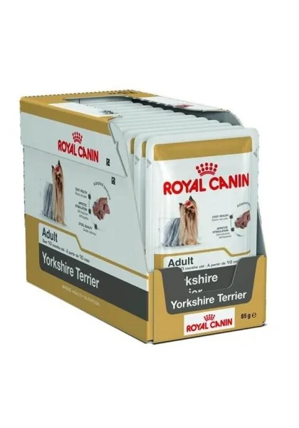 Comida Premium Pienso Perro Royal Canine Adult Yorkshire Pouch Caja 12X85Gr