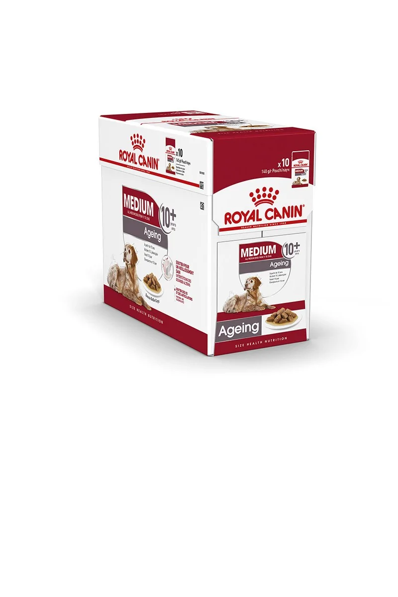 Comida Premium Pienso Perro Royal Canine Medium Ageing Razas Medianas 10X140Gr