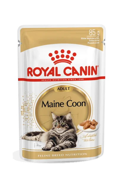 Pienso Premium Gato Royal Feline Adult Maine Coon Pouch Caja 12X85Gr