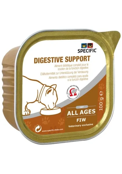 Comida para Gato Specific Feline Adult Fiw Digestive Support Caja 7X100Gr