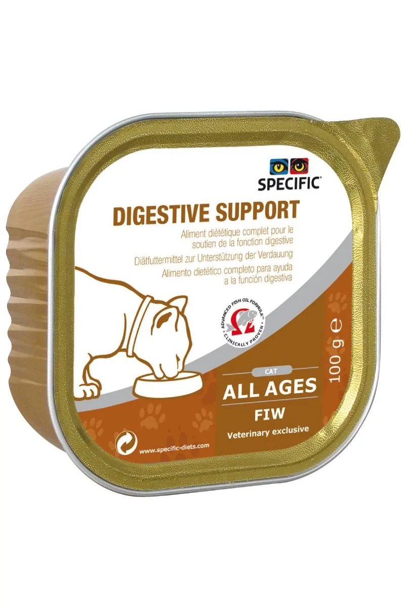 Comida para Gato Specific Feline Adult Fiw Digestive Support Caja 7X100Gr