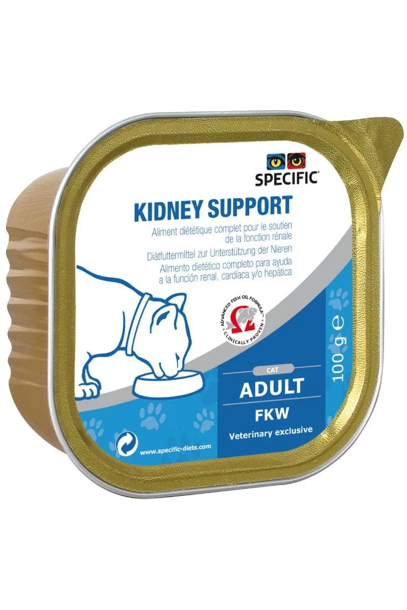 Comida para Gato Specific Feline Adult Fkw Kidney Support Caja 7X100Gr