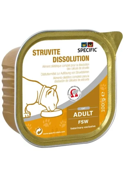 Comida para Gato Specific Feline Adult Fsw Struvite Dissolution Caja 7X100Gr