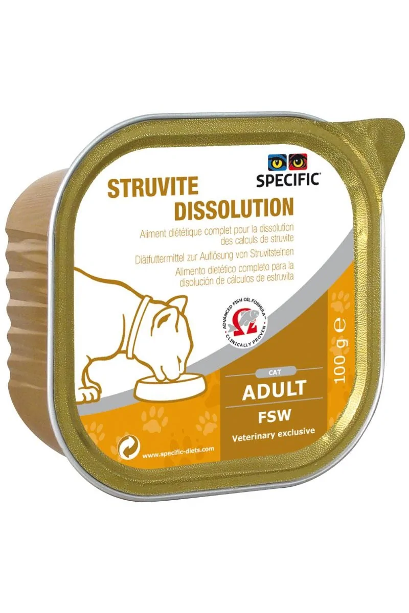 Comida para Gato Specific Feline Adult Fsw Struvite Dissolution Caja 7X100Gr