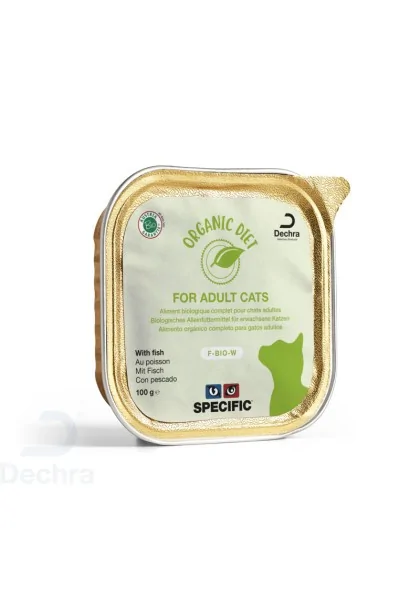 Comida para Gato Specific Feline F-Bio-W Organic Fisch Caja 8X100Gr