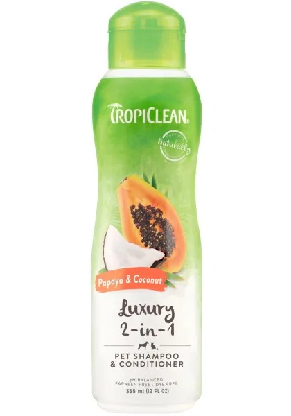 Higiene Tropiclean Champu Y Acondicionador 2En1 Papaya Coco 355Ml