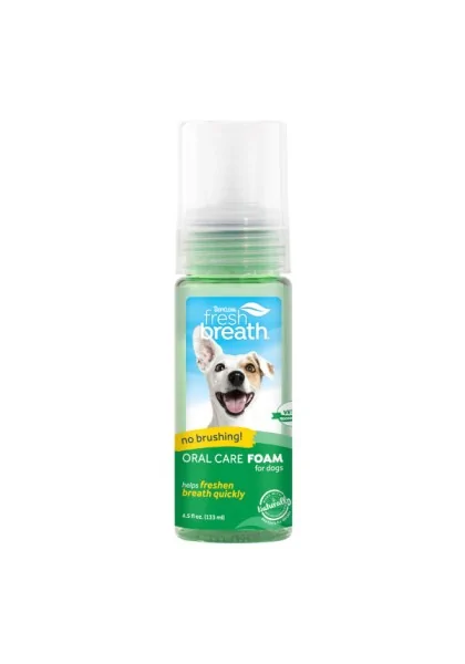 Higiene Tropiclean Fresh Breath Espuma Higiene Dental Menta 133Ml