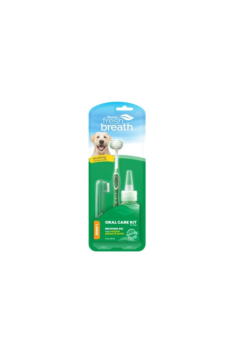 Higiene Tropiclean Fresh Breath Kit Higiene Dental Perros Peq Y Med