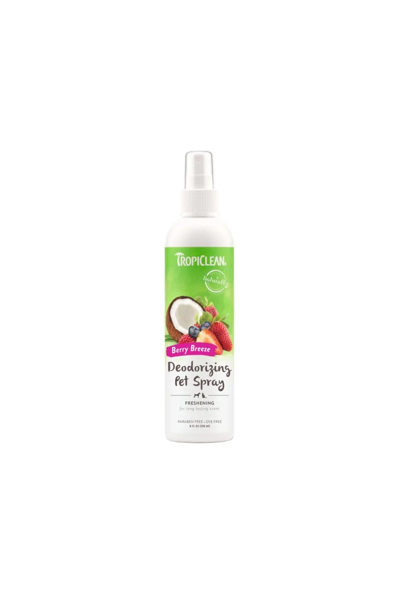 Higiene Tropiclean Spray Desodorizante Frutos Rojos Coco 236Ml