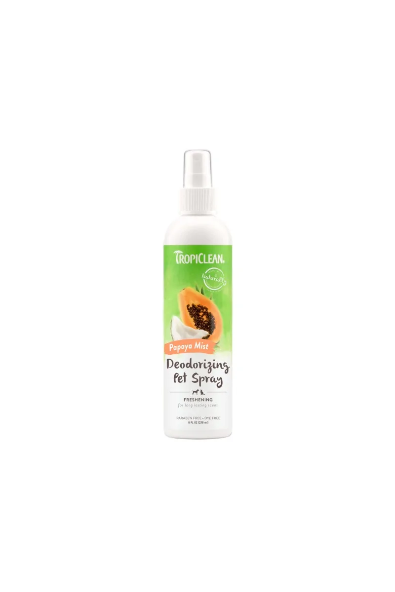 Higiene Tropiclean Spray Desodorizante Papaya Coco 236Ml