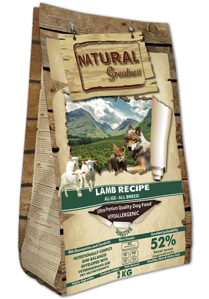 Pienso Natural Greatness Ultrapremium Perro Receta de Cordero - Sensitive 2 kg