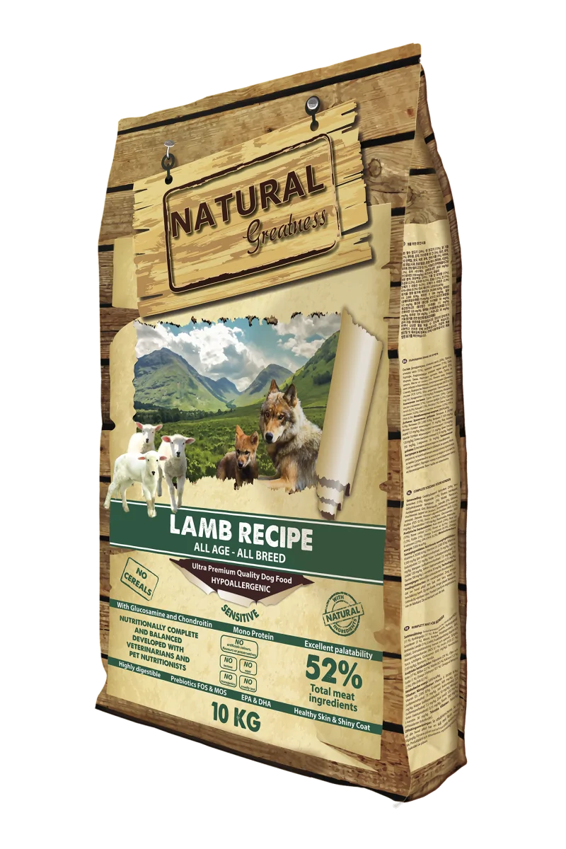 Pienso Natural Greatness Ultrapremium Perro Receta de Cordero - Sensitive 10 kg