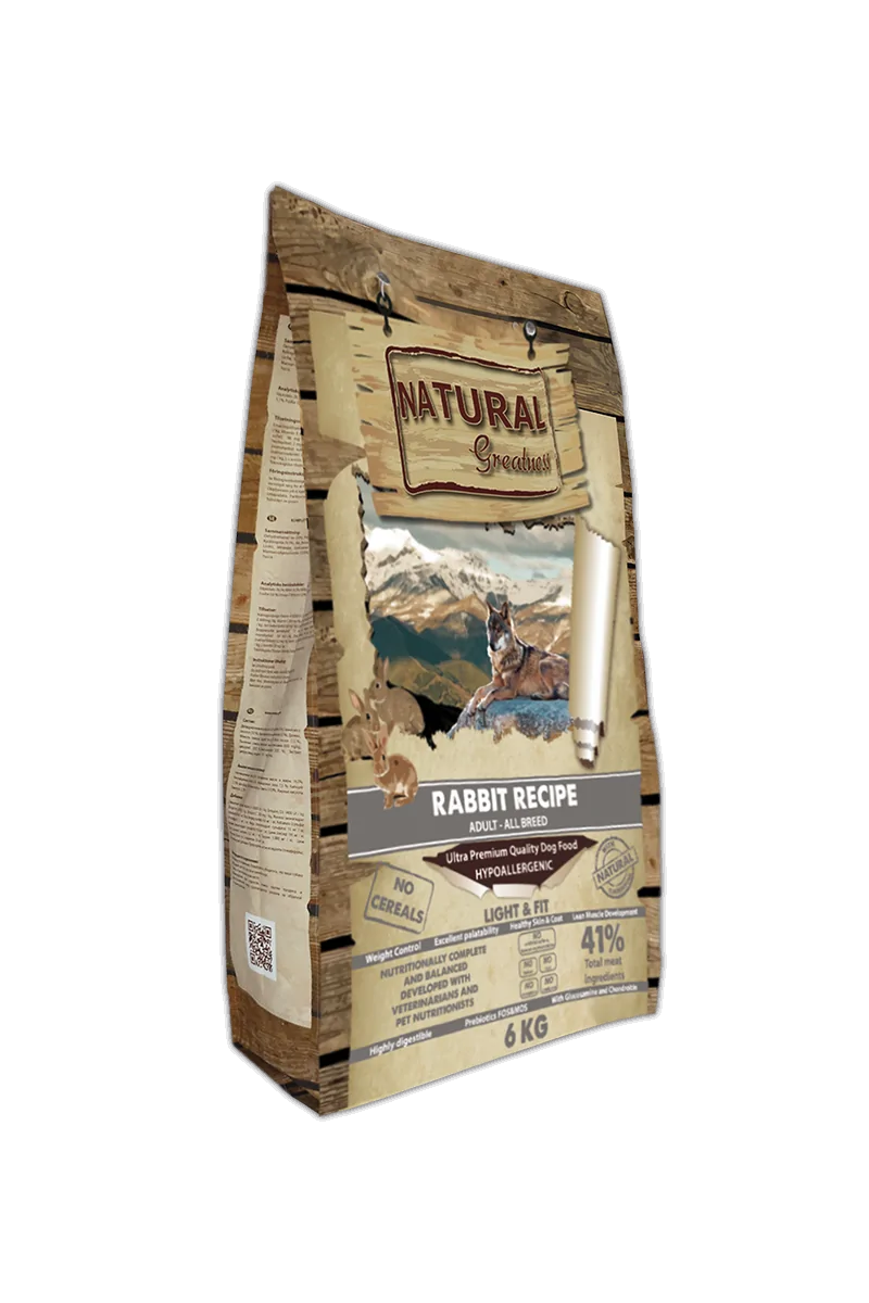 Pienso Natural Greatness Ultrapremium Perro Receta de Conejo - Light & Fit 6 kg