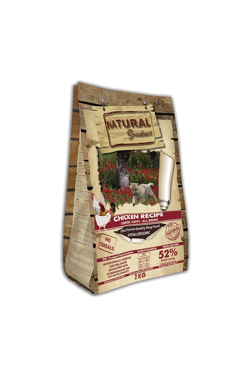 Pienso Natural Greatness Ultrapremium Perro Receta de Pollo 2 kg