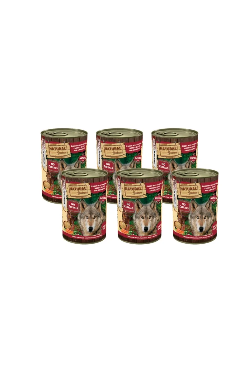 Comida Natural Greatness Perro Conejo con Venado, Zanahorias, Aceitunas y Amaranto 400 g