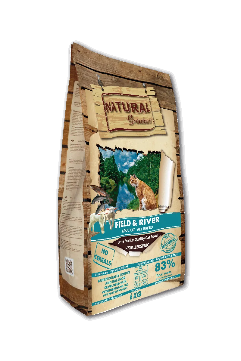 Comida Natural Para Gato Adulto Premium Salmon Cordero Todas las razas 6 kg