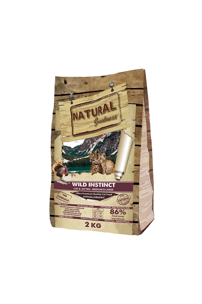 Comida Natural Para Gato y Gatitos Premium Pollo y Pavo 2 kg