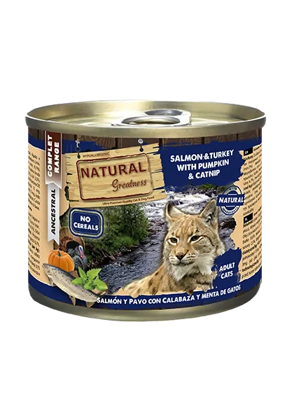 Comida Premium Para Gatos Con Salmón Pavo Calabaza 200 g