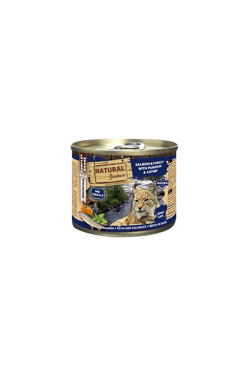 Comida Premium Para Gatos Con Salmón Pavo Calabaza 200 g