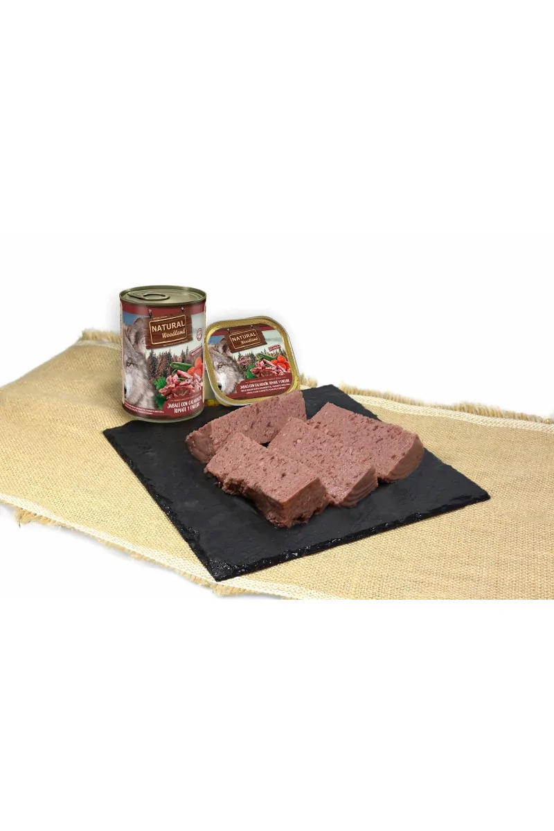 Comida Natural Woodland Perro Con Jabalí y Calabacin 150 g