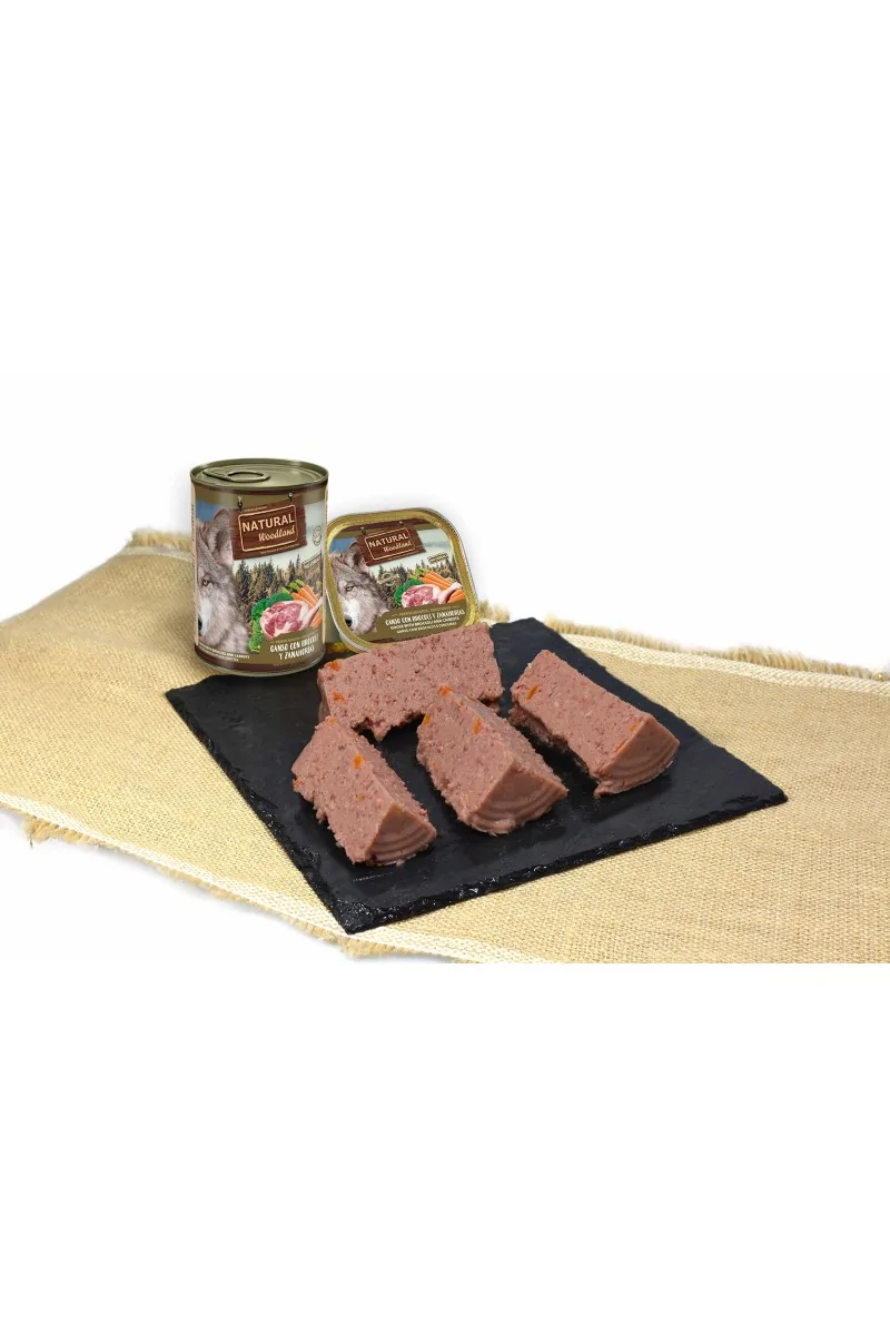 Comida Natural Woodland Perro Con Ganso y Brócoli 150 g