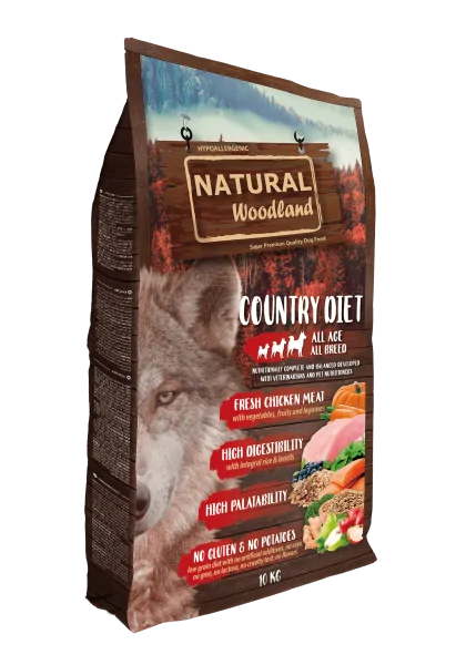 Pienso Natural Woodland Perro Premium Con Pavo y Pollo 10 kg