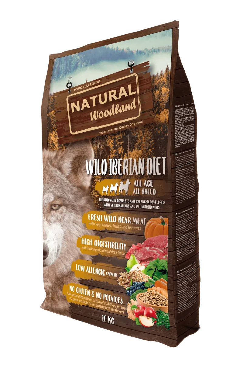 Pienso Natural Woodland Perro Premium Con Cerdo Iberico 10 kg