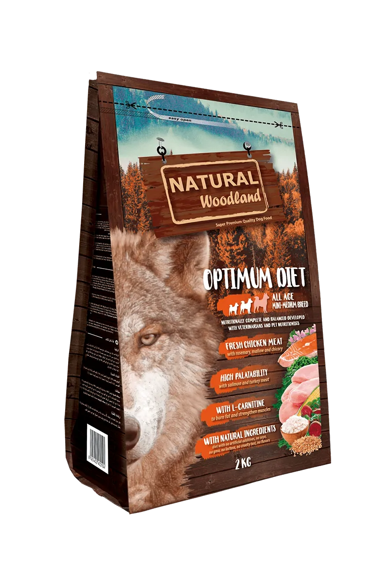 Pienso Natural Woodland Perro Premium Con Pavo Pollo Guisantes 2 kg