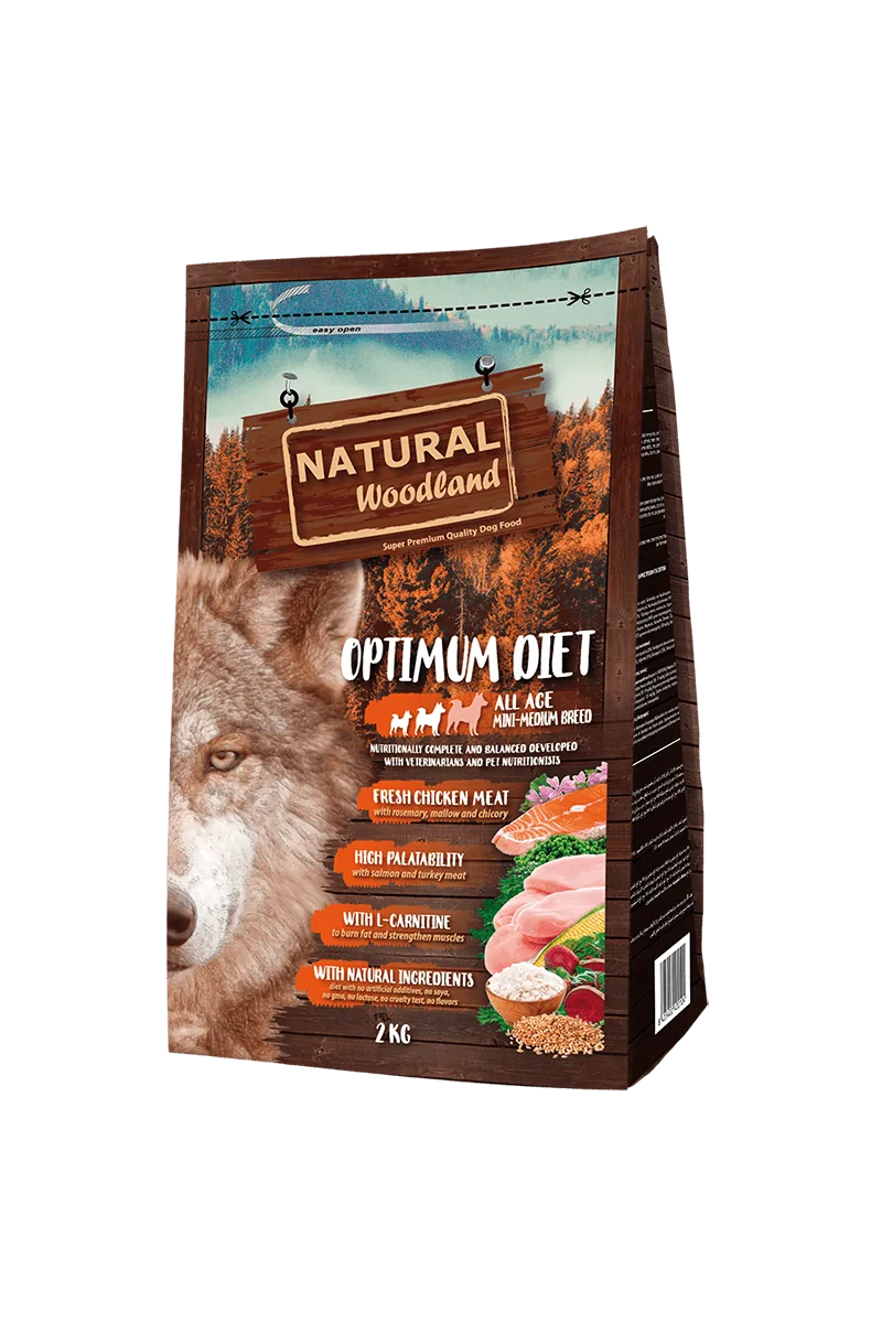 Pienso Natural Woodland Perro Premium Con Pavo Pollo Guisantes 2 kg