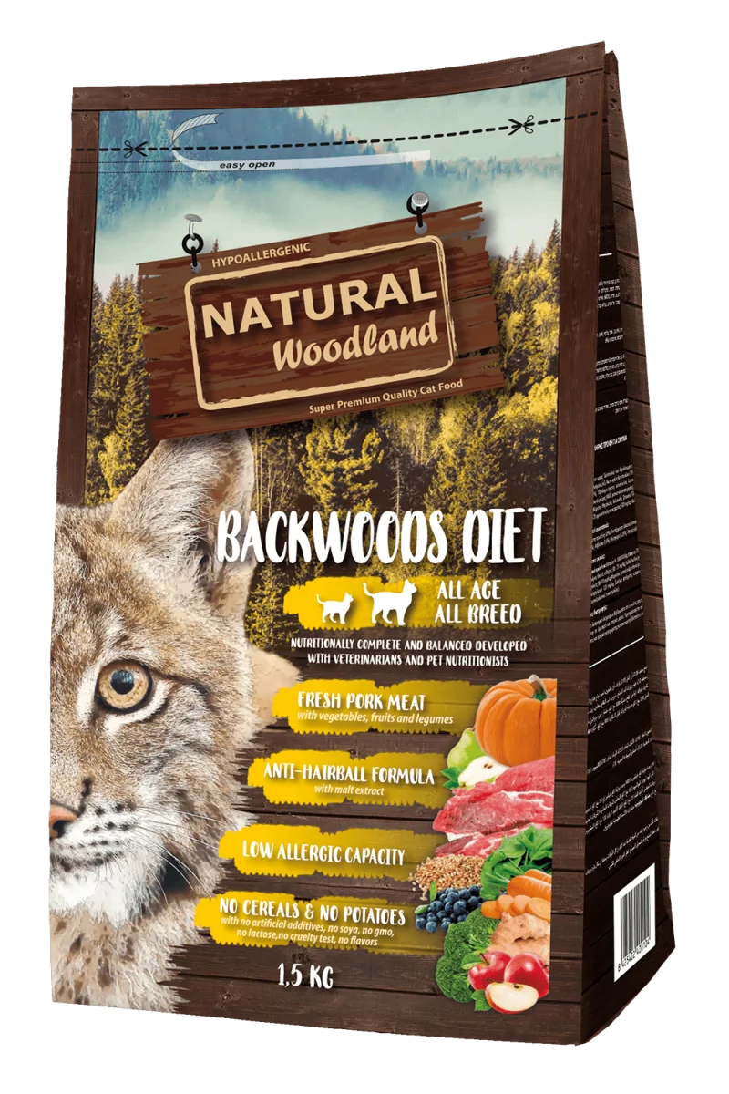 Pienso Natural Gatos y Gatitos con Jabalí y Guisantes 1,5 kg