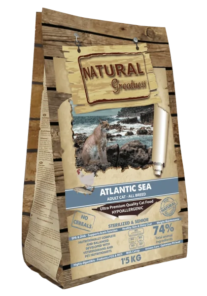 Comida Natural Gato Adulto Premium Salmon y Pollo Atlantic Sea